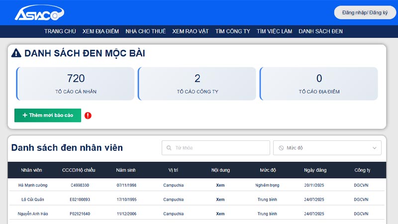Cách kiểm tra danh sách đen